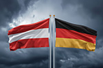 Flaggen von Österreich und Deutschland